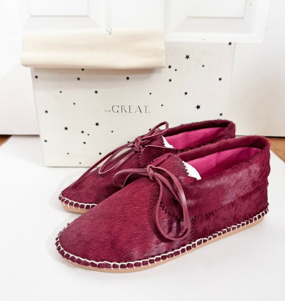NWB THE GREAT. Canyon Moccasin Loafer Jam Pony Hair 9